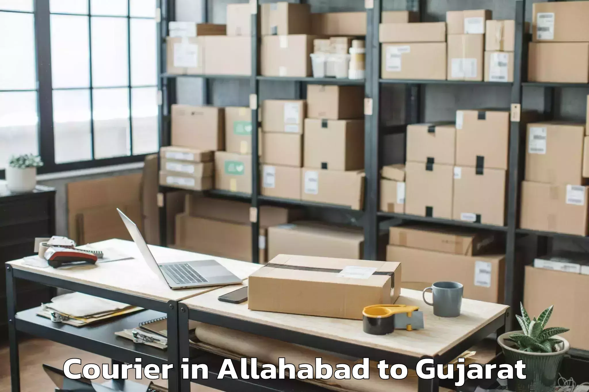 Easy Allahabad to Ahmedabad Airport Amd Courier Booking